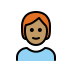person: medium skin tone, red hair on OpenMoji