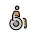 person in manual wheelchair facing right: medium skin tone on OpenMoji