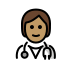health worker: medium skin tone on OpenMoji