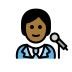 singer: medium-dark skin tone on OpenMoji