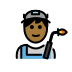 factory worker: medium-dark skin tone on OpenMoji