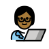 technologist: medium-dark skin tone on OpenMoji
