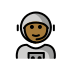 astronaut: medium-dark skin tone on OpenMoji