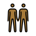 people holding hands: medium-dark skin tone on OpenMoji