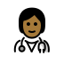 health worker: medium-dark skin tone on OpenMoji
