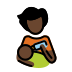 person feeding baby: dark skin tone on OpenMoji