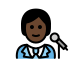 singer: dark skin tone on OpenMoji