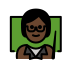 teacher: dark skin tone on OpenMoji