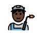 factory worker: dark skin tone on OpenMoji