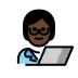 technologist: dark skin tone on OpenMoji
