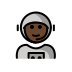 astronaut: dark skin tone on OpenMoji