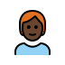 person: dark skin tone, red hair on OpenMoji