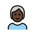 person: dark skin tone, white hair on OpenMoji