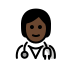 health worker: dark skin tone on OpenMoji