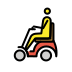 person in motorized wheelchair on OpenMoji