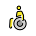 person in manual wheelchair on OpenMoji