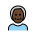 older person: dark skin tone on OpenMoji