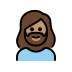 woman: medium skin tone, beard on OpenMoji