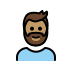 man: medium skin tone, beard on OpenMoji