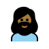 woman: medium-dark skin tone, beard on OpenMoji