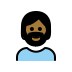person: medium-dark skin tone, beard on OpenMoji