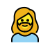 woman: beard on OpenMoji