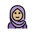 woman with headscarf: medium-light skin tone on OpenMoji