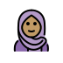 woman with headscarf: medium skin tone on OpenMoji