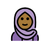 woman with headscarf: medium-dark skin tone on OpenMoji