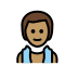 man in steamy room: medium skin tone on OpenMoji