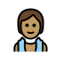 person in steamy room: medium skin tone on OpenMoji
