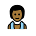 man in steamy room: medium-dark skin tone on OpenMoji