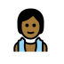 person in steamy room: medium-dark skin tone on OpenMoji