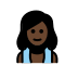 woman in steamy room: dark skin tone on OpenMoji