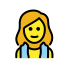 woman in steamy room on OpenMoji