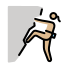 woman climbing: medium-light skin tone on OpenMoji