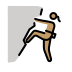 woman climbing: medium skin tone on OpenMoji