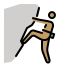 person climbing: medium skin tone on OpenMoji