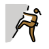 woman climbing: medium-dark skin tone on OpenMoji
