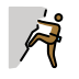man climbing: medium-dark skin tone on OpenMoji