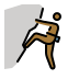 person climbing: medium-dark skin tone on OpenMoji