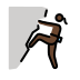 woman climbing: dark skin tone on OpenMoji