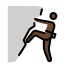 man climbing: dark skin tone on OpenMoji