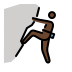 person climbing: dark skin tone on OpenMoji