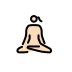 woman in lotus position: light skin tone on OpenMoji