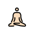 man in lotus position: light skin tone on OpenMoji