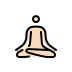 person in lotus position: light skin tone on OpenMoji