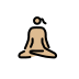 woman in lotus position: medium-light skin tone on OpenMoji