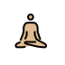 man in lotus position: medium-light skin tone on OpenMoji