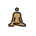 man in lotus position: medium skin tone on OpenMoji